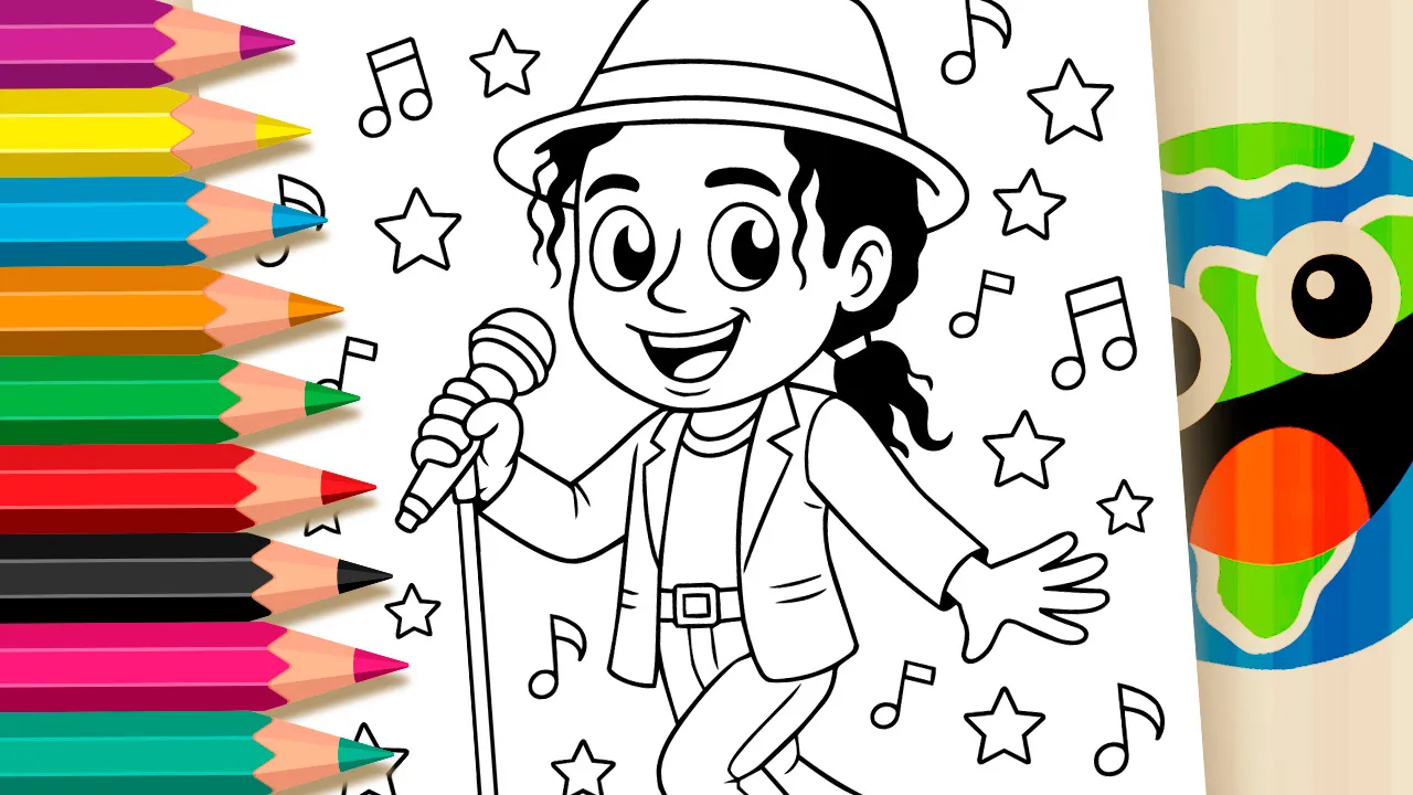 Michael Jackson para Colorir GRÁTIS ▷ Pinte no Celular