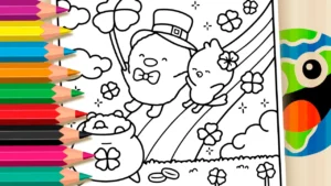 Desenho para colorir Passarinhos da Sorte para Colorir GRÁTIS ▷ Pinte Online Agora
