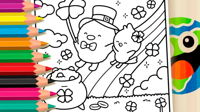 Passarinhos da Sorte para Colorir GRÁTIS ▷ Pinte Online Agora