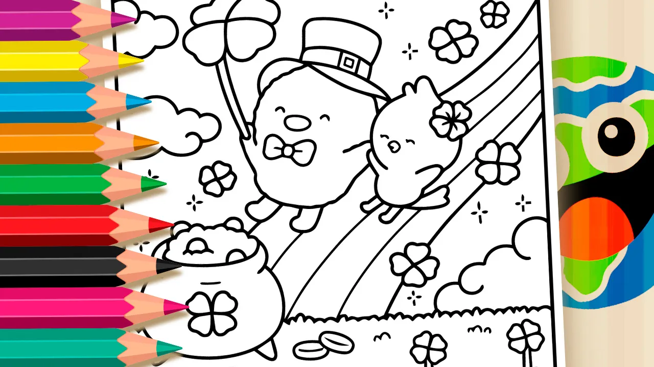 Passarinhos da Sorte para Colorir GRÁTIS ▷ Pinte Online Agora