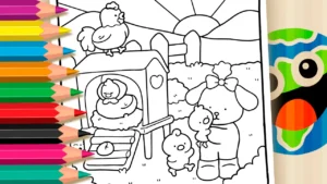 Desenho para colorir Fazenda estilo Bobbie Goods GRÁTIS ▷ Pinte no Celular