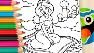 Princesa Jasmine Para Colorir GRÁTIS ▷ Pinte Agora!