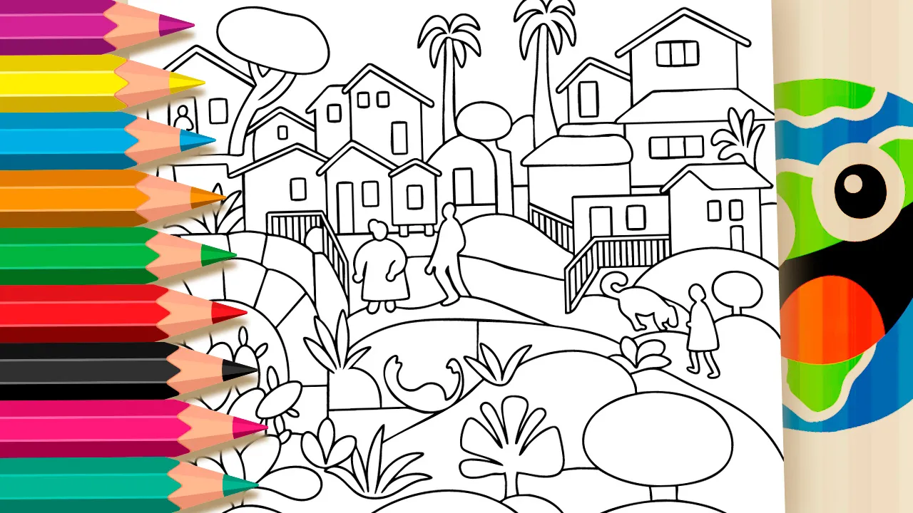 Morro da Favela Tarsila do Amaral ▷ Pinte Online