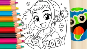 Zoey Fofa Guerreiras do Kpop GRÁTIS ▷ Pinte Online