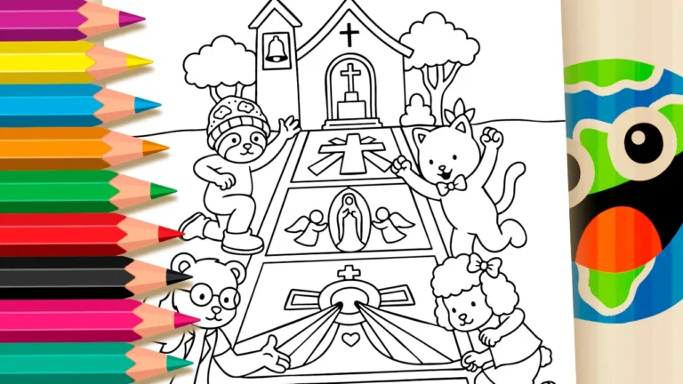 Desenho Tapete Corpus Christi para colorir ▷ Pinte no celular