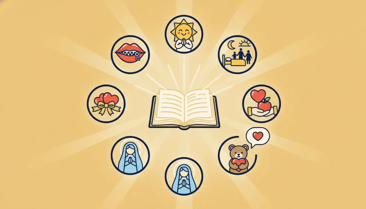 Desenhos dos Dez Mandamentos, Nossa Senhora e Ave Maria para colorir — mundodosjogos.org