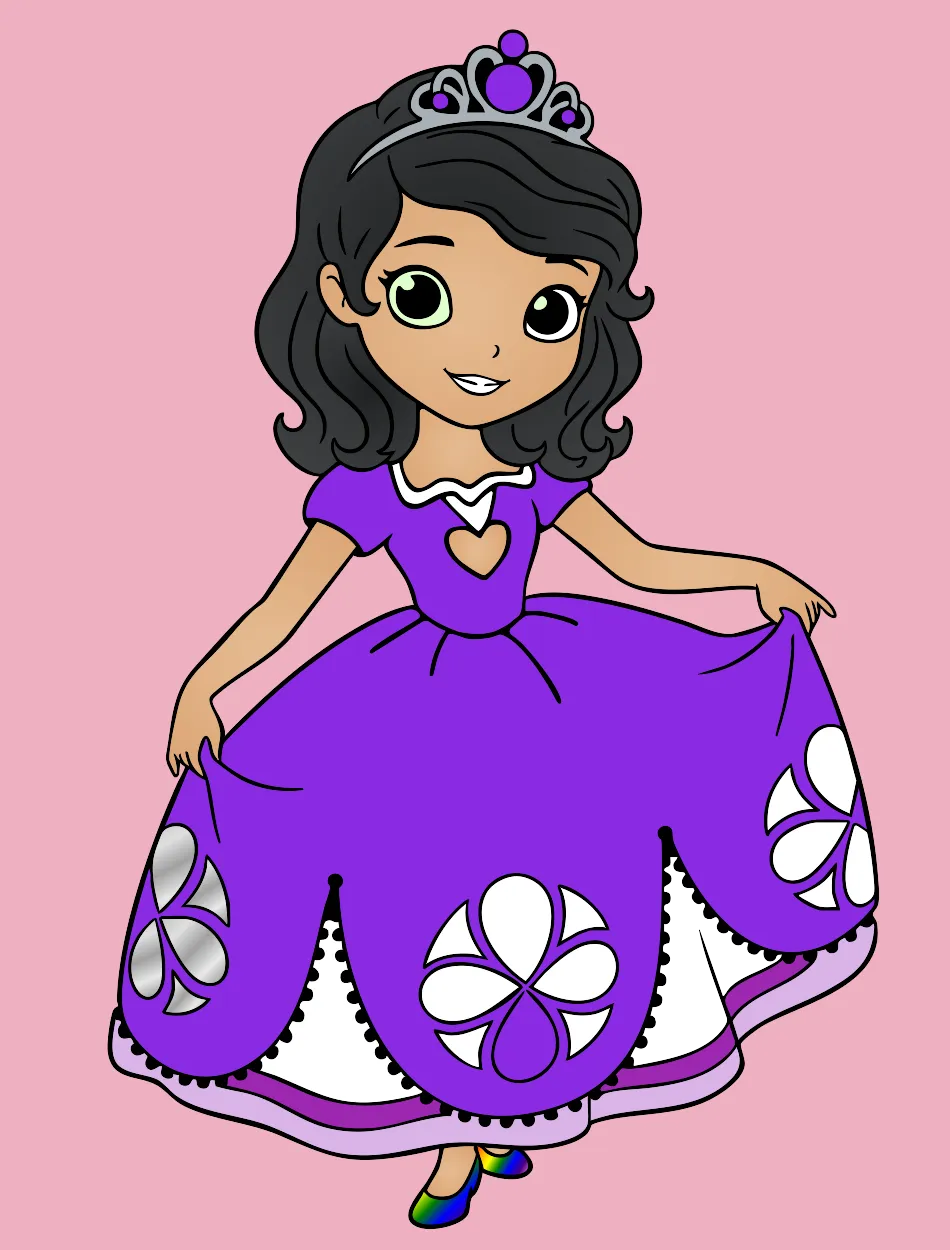 pinssesinha sofia – Desenho Colorido Online para Pintar e Imprimir | Jogo de Colorir grátis no Mundo dos Jogos