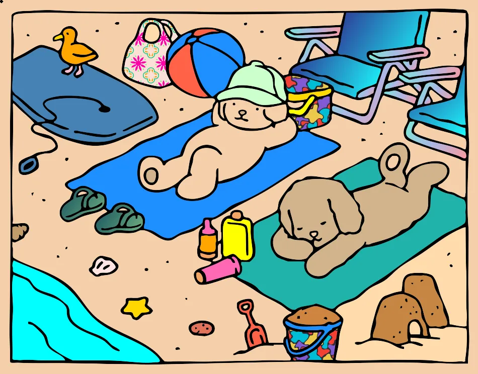 Praia – Desenho Colorido Online para Pintar e Imprimir | Jogo de Colorir grátis no Mundo dos Jogos