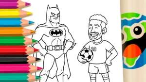Desenho do Batman e Neymar para Colorir Online