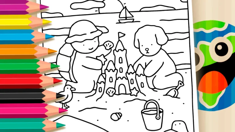 Desenho de Castelo de Areia estilo Bobbie Goods