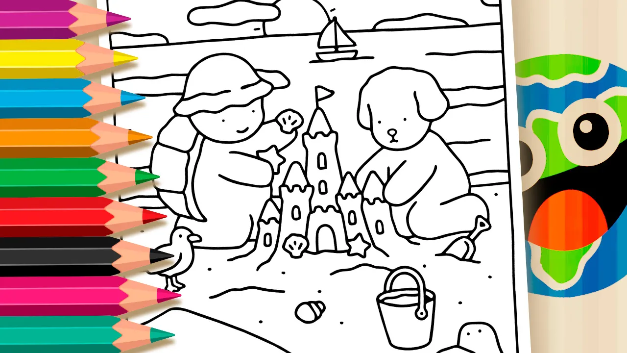 Desenho de Castelo de Areia estilo Bobbie Goods