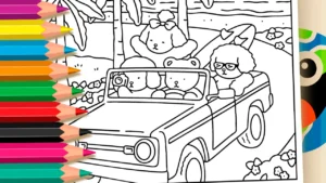 Pé na Estrada Estilo Bobbie Goods para Colorir