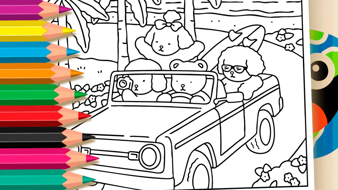Pé na Estrada Estilo Bobbie Goods para Colorir