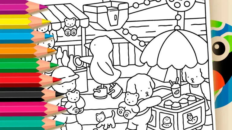 Colorir Parque de Diversões estilo Bobbie Goods Online