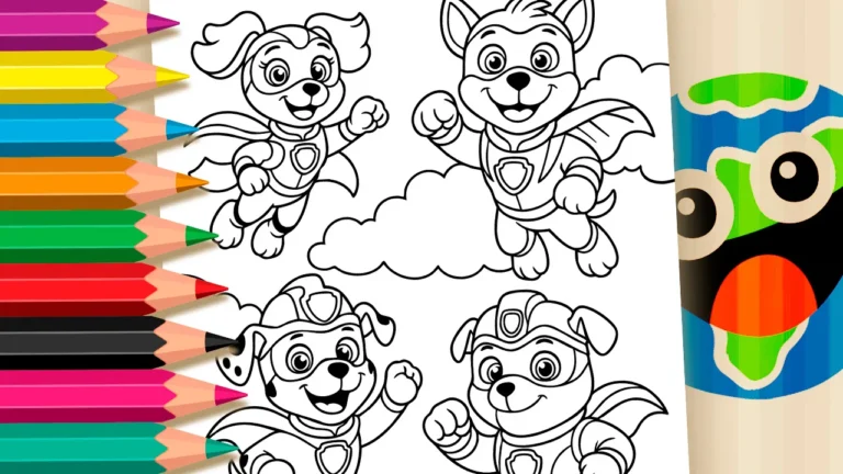 Patrulha Canina Super-Heróis: Desenho para Colorir