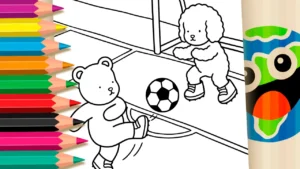 Jogando Futebol Estilo Bobbie Goods para Colorir