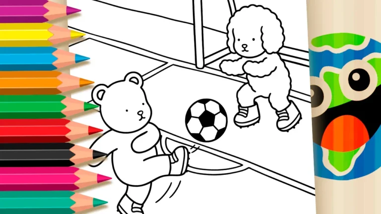 Jogando Futebol Estilo Bobbie Goods para Colorir