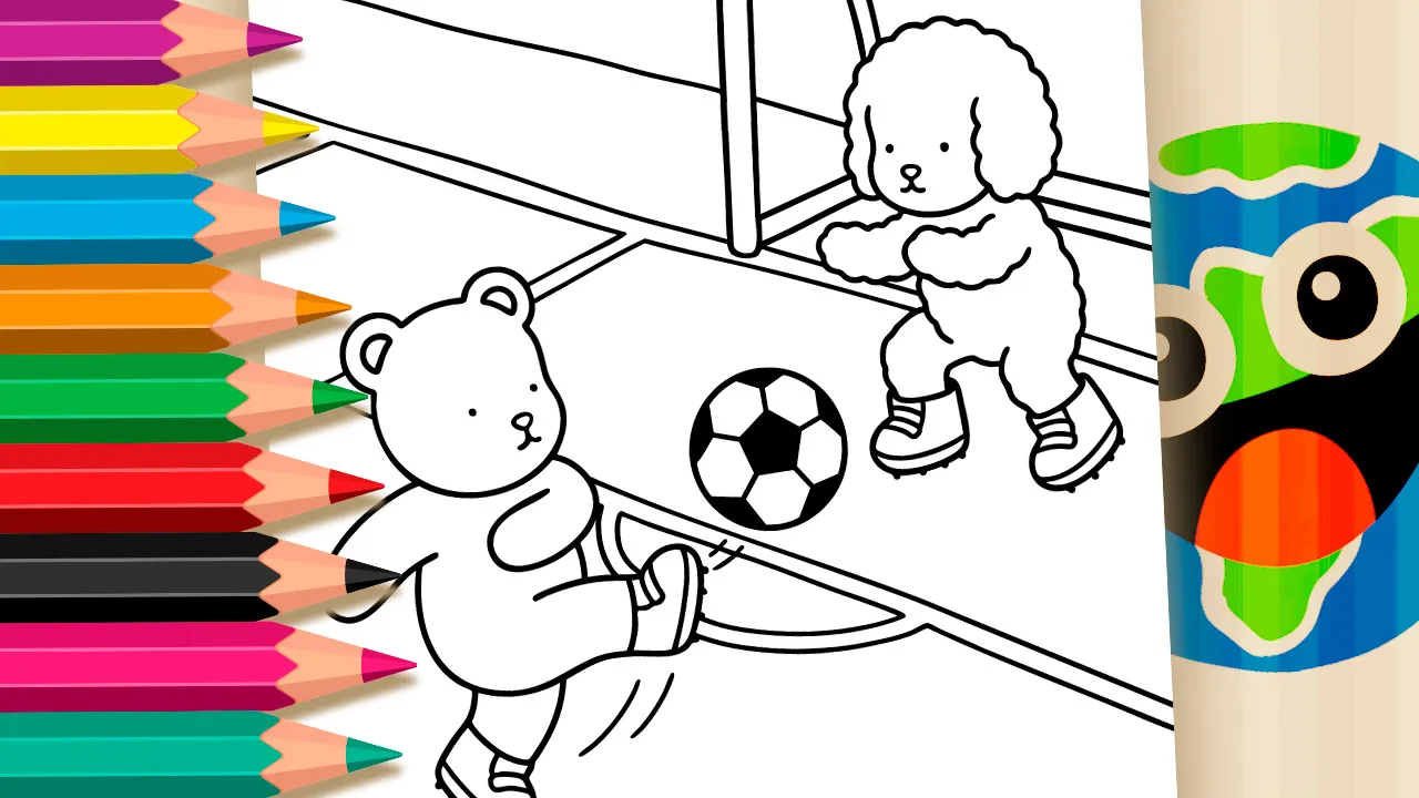 Jogando Futebol Estilo Bobbie Goods para Colorir