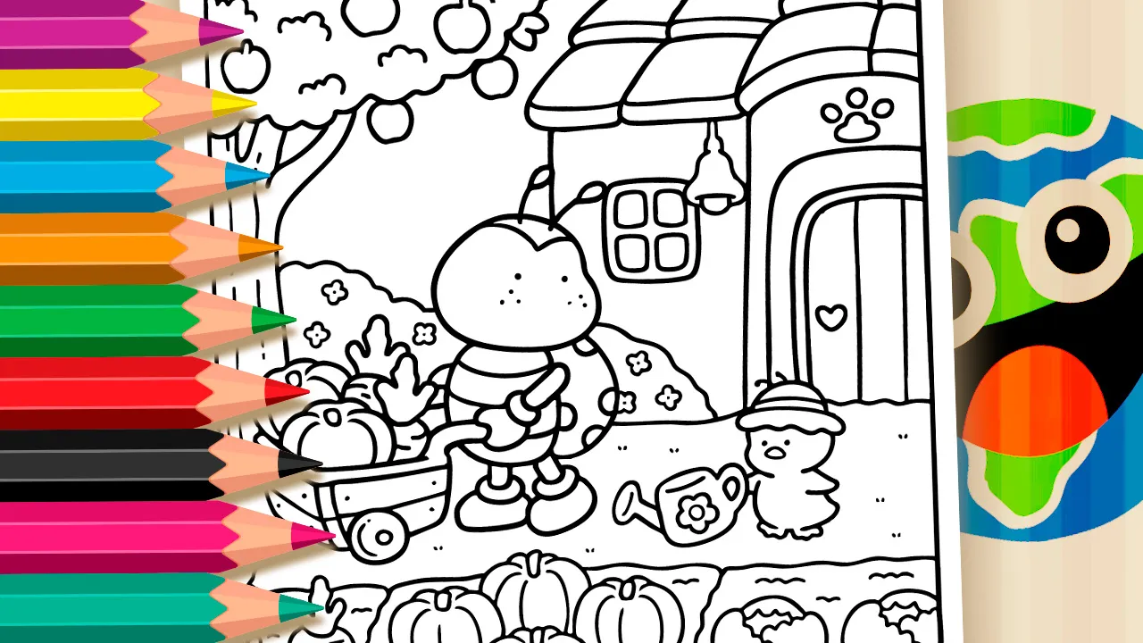 Dia de Colheita para Colorir – Estilo Coco Wyo