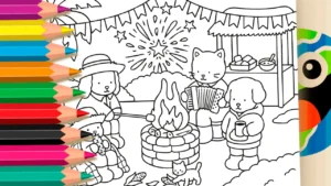 São João para Colorir Estilo Bobbie Goods