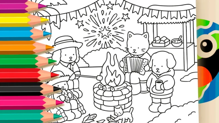 São João para Colorir Estilo Bobbie Goods
