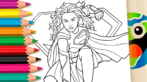 Desenho para colorir Supergirl para Colorir: Desenho da Heroína do Espaço