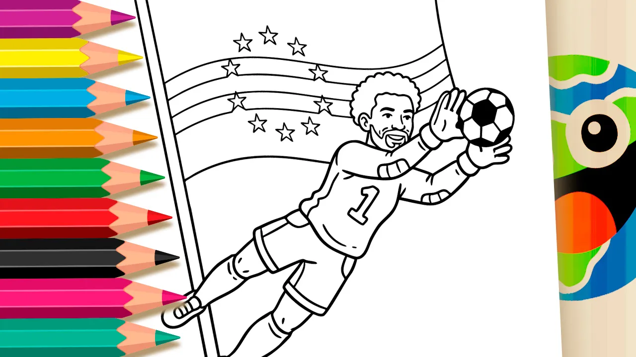 Colorir Goleiro Vozinha: Desenho da Copa 2026