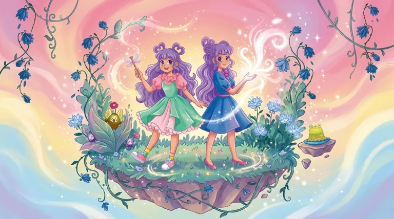 As princesas Amora e Ametista no reino de Florentia