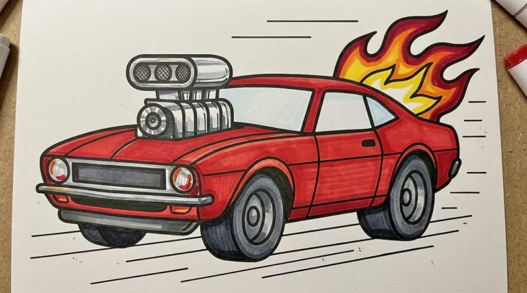 Desenhos de Carros para Colorir — 8 Modelos Grátis para Imprimir