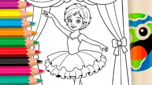 Desenho para colorir Bailarina Félicie para Colorir: Desenho do Filme