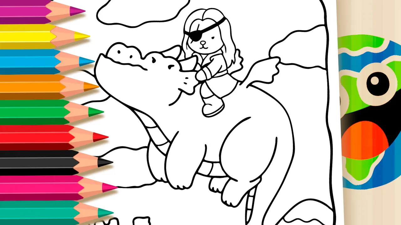 Aemond e Vhagar Fofos: Desenho para Colorir
