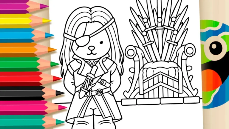 Aemond Targaryen Chibi para Colorir