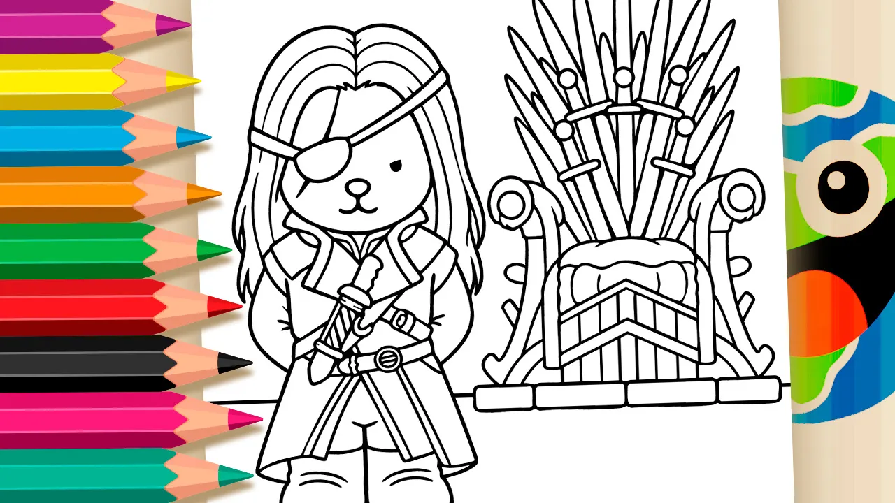 Aemond Targaryen Chibi para Colorir