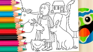 Desenho Apertada e sem Espaço para Colorir