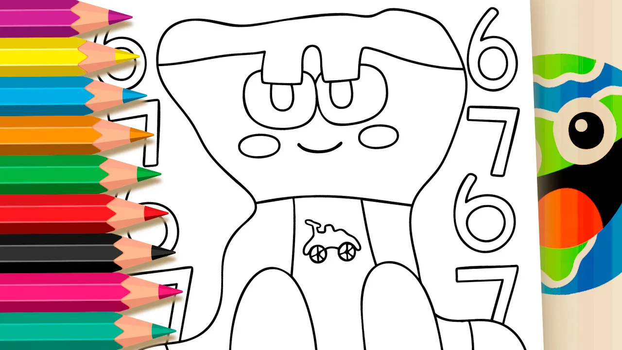 Desenho do Bacon Roblox com Meme 67 para Colorir