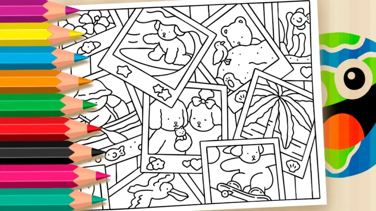 Álbum de Férias Estilo Bobbie Goods para Colorir Online