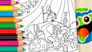Davi e Golias: Desenho para Colorir sobre filme da Netflix