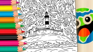 Desenho para colorir Desenho para Colorir Farol que nos Guia, Fortaleza que nos Guarda