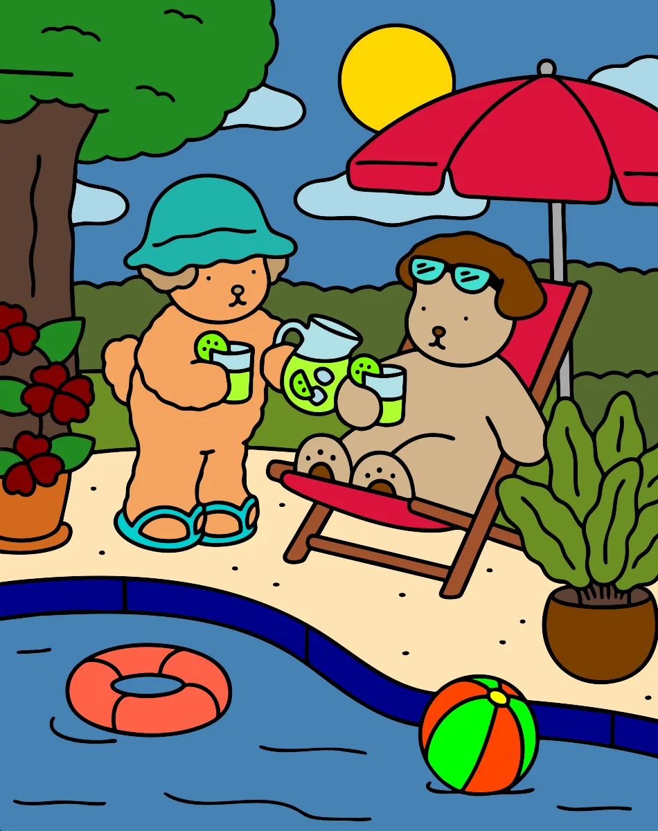Dia de Piscina – Desenho Colorido Online para Pintar e Imprimir | Jogo de Colorir grátis no Mundo dos Jogos