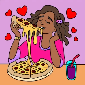 Degustando uma Pizza