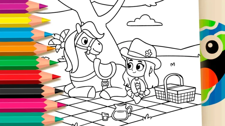 Boiadeirinha e Cavalo no Piquenique
