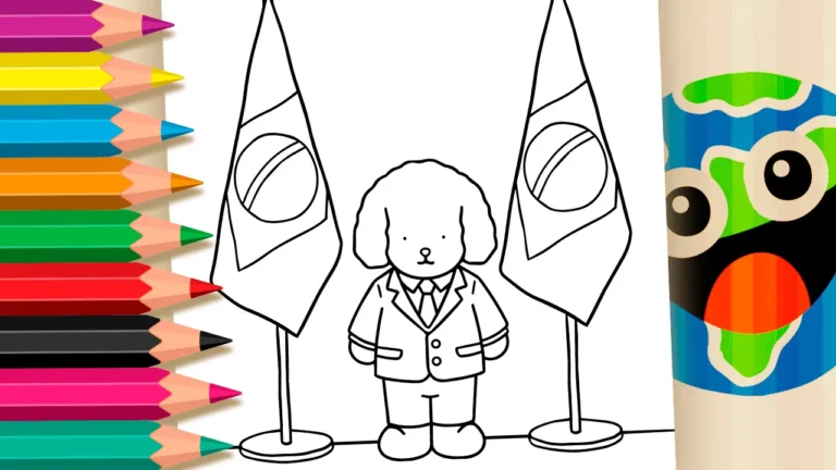 Cachorrinho Presidente do Brasil para Colorir
