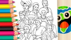 Mulheres Negras Brasileiras Pioneiras na Ciência para Colorir