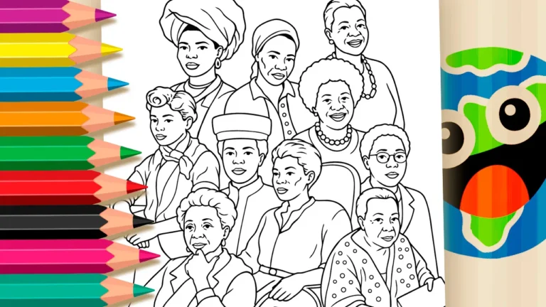 Mulheres Negras Brasileiras Pioneiras na Ciência para Colorir