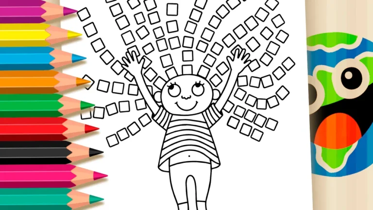 Menina com Cabelo de Lelê para Colorir