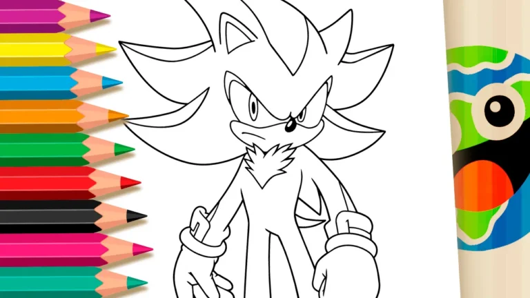 Shadow the Hedgehog em Pé para Colorir