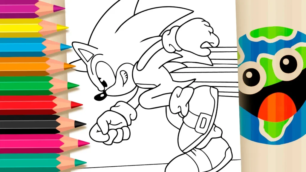 Sonic em Alta Velocidade para Colorir