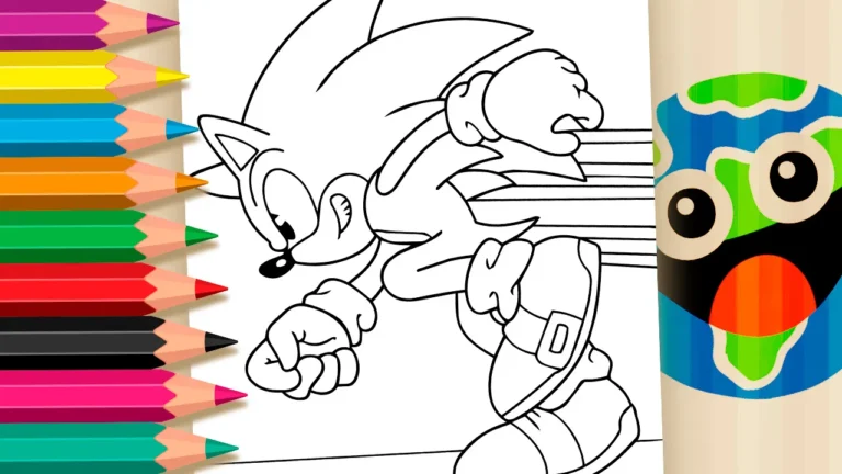 Sonic em Alta Velocidade para Colorir