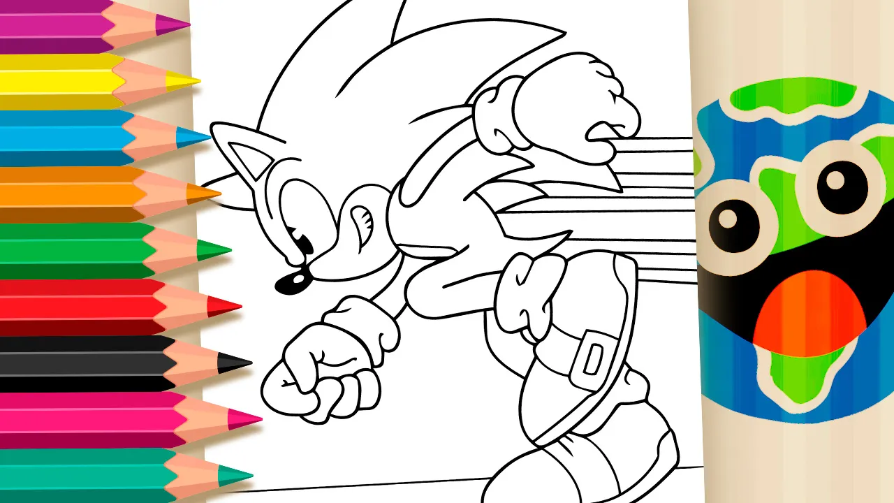 Sonic em Alta Velocidade para Colorir
