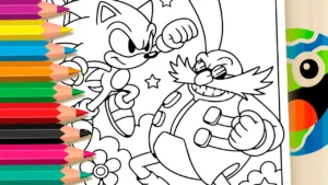 Sonic contra Robotnik para Colorir